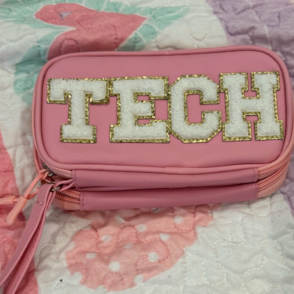 Pink TECH Wristlet Pouch